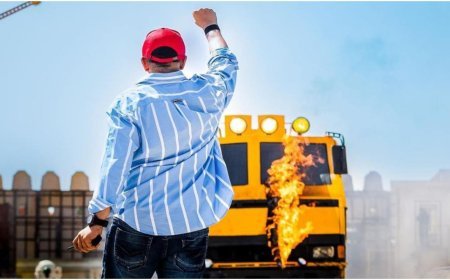 रोहित शेट्टी ने दिखाई 'सिंघम 3' की झलक, आग लगी गाड़ियों के बीच एक्शन सीन