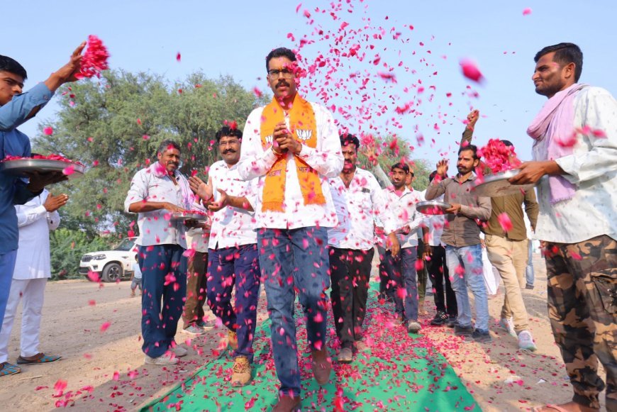 कोलायत के गांवों में अंशुमानसिंह के स्वागत का दौर जारी