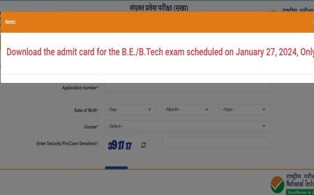 27 जनवरी से 1 फरवरी तक होने वाली परीक्षा के लिए जेईई मेन्स एडमिट कार्ड 2024 की तारीखें जारी