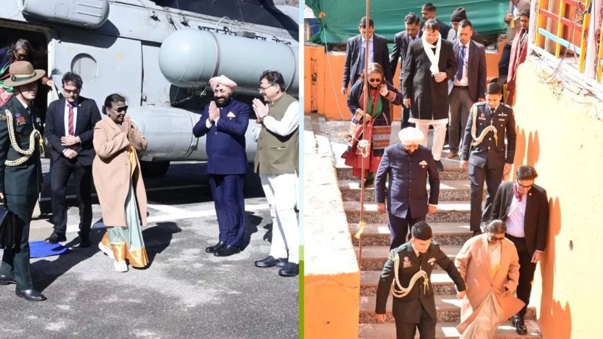 राष्ट्रपति द्रौपदी मुर्मू ने उत्तराखंड के बद्रीनाथ मंदिर में पूजा-अर्चना की