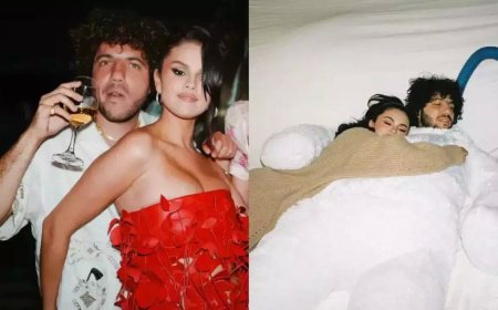 सेलेना गोमेज़ नए साल से पहले के 'मशीनी' स्नैपशॉट में अपने प्रेमी बेनी ब्लैंको के साथ लिपट गईं