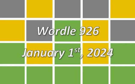 1 जनवरी, 2024 के लिए वर्डले 926 संकेत और उत्तर