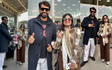 Singer Jyotika Tangri Reaches Jaipur for Musical Shoot, Actor-Producer Honey Trouper Greets Her at the Airport
