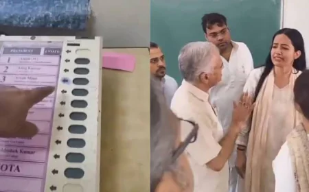 DUSU 2025: NSUI Candidate Joslyn Nandita Chaudhary Alleges EVM Tampering by ABVP