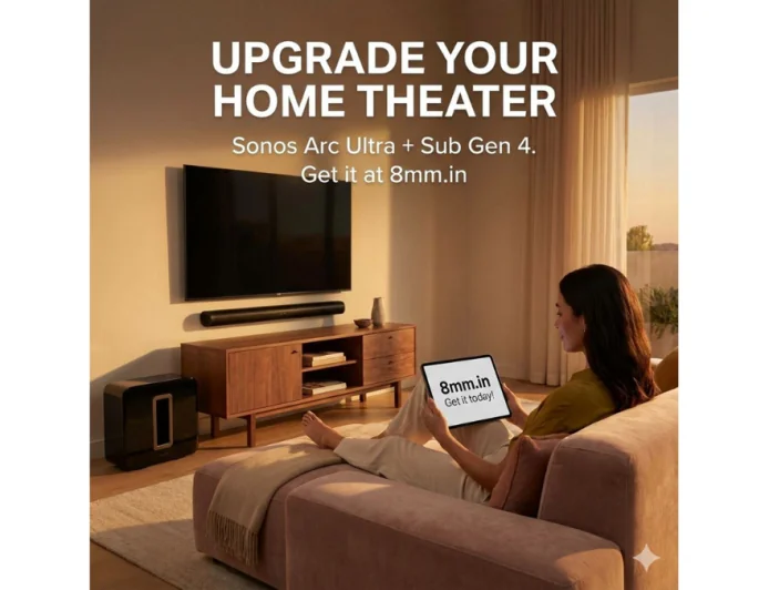 Sonos Arc Ultra Soundbar Now Available at 8MM: Redefining Home Theatre Excellence in India